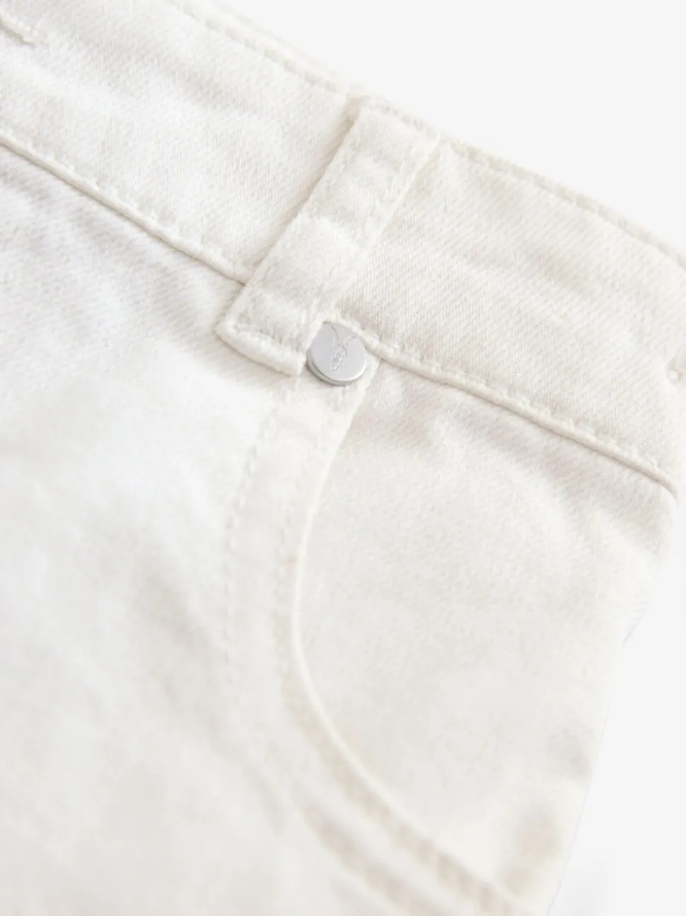 smALLSAINTS Chalk White Astrid High Waisted Denim Shorts