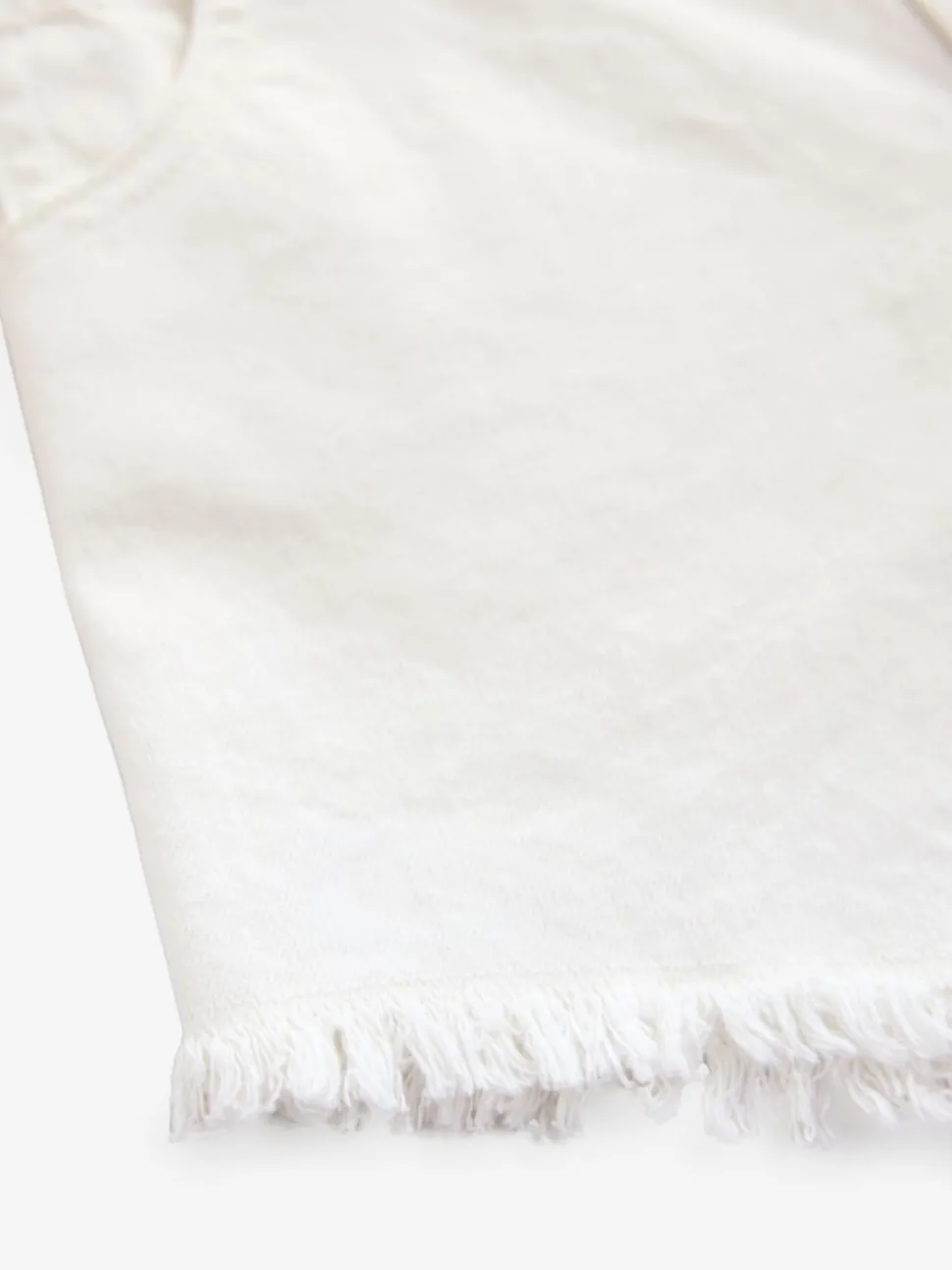 smALLSAINTS Chalk White Astrid High Waisted Denim Shorts