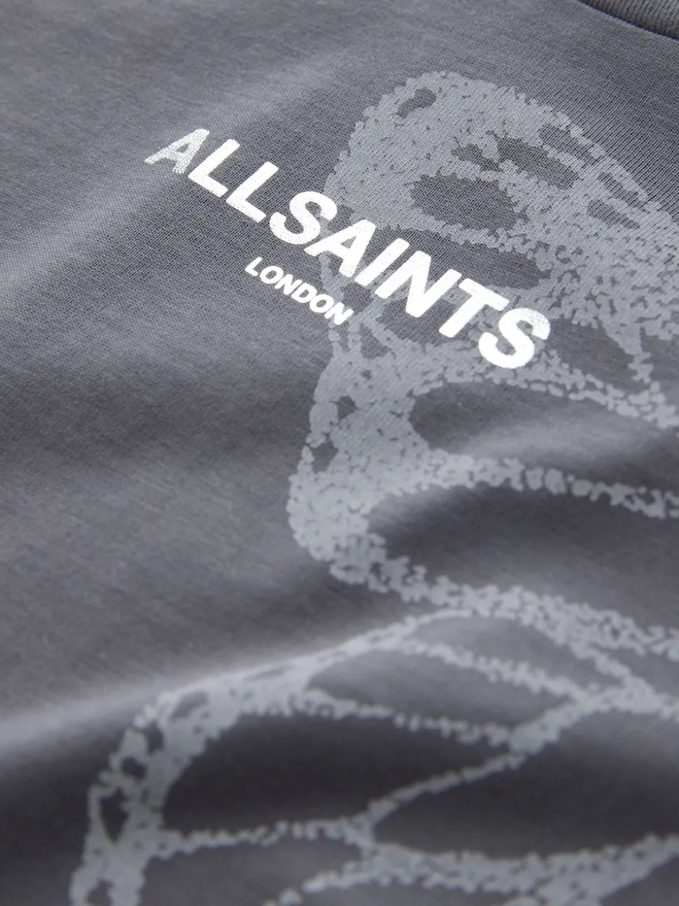 smALLSAINTS Charcoal Grey Asymmetric Hem Crew Neck Cotton T-Shirt