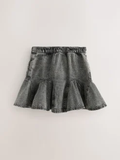 smALLSAINTS Charcoal Grey Godet Denim Skirt