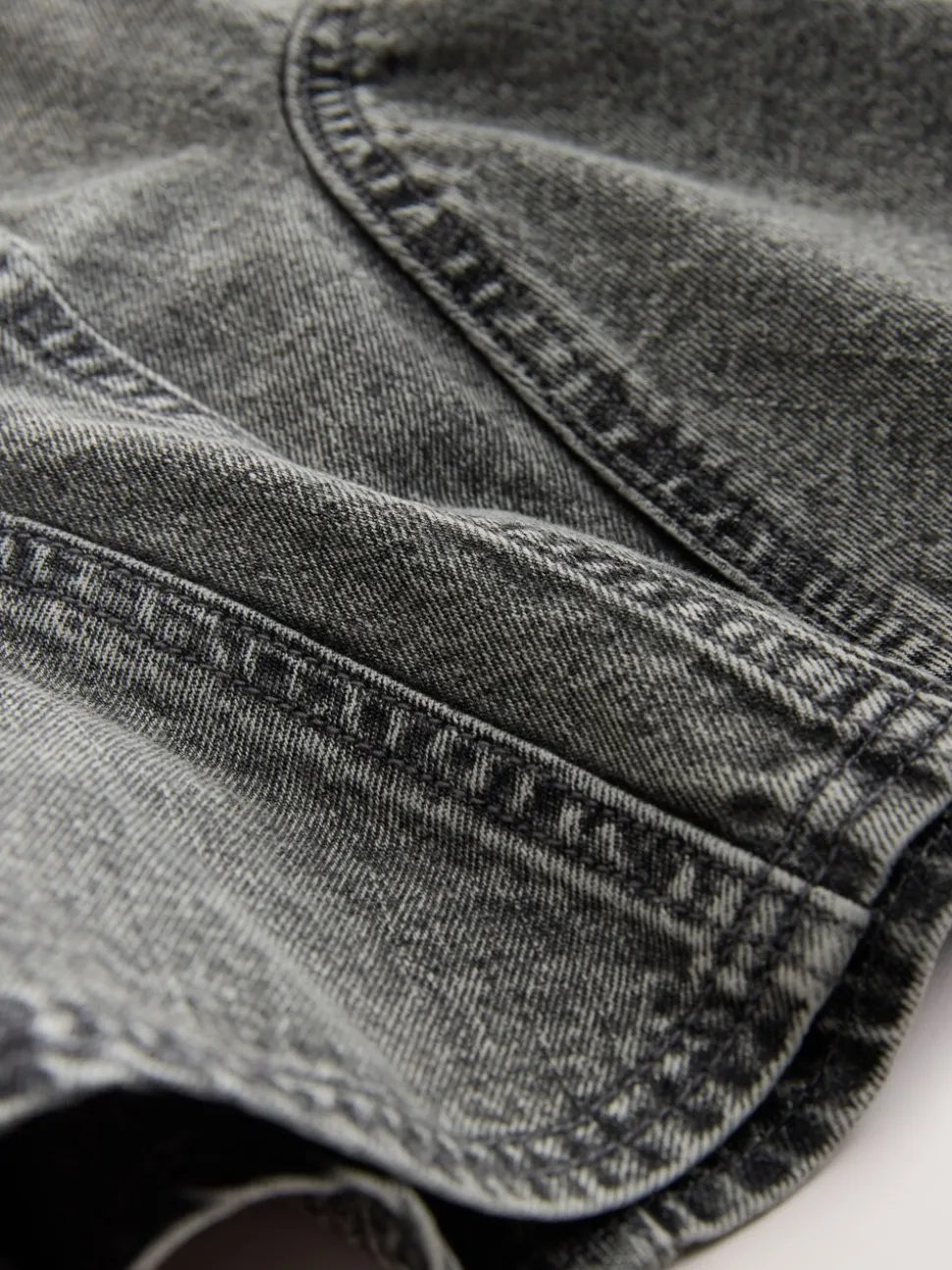 smALLSAINTS Charcoal Grey Godet Denim Skirt