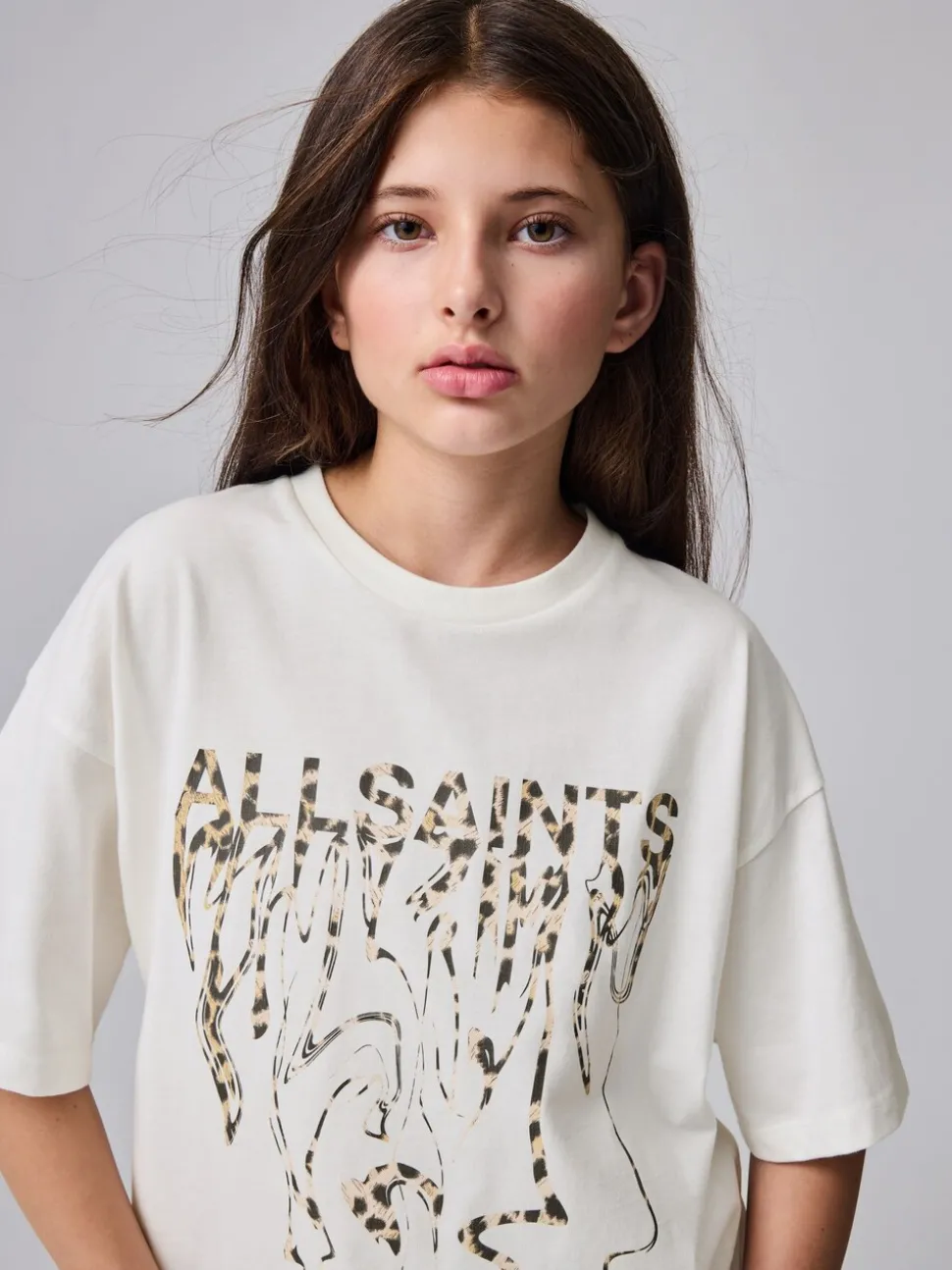 smALLSAINTS Cream Inksaints Oversized Crew T-Shirt