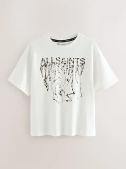 smALLSAINTS Cream Inksaints Oversized Crew T-Shirt