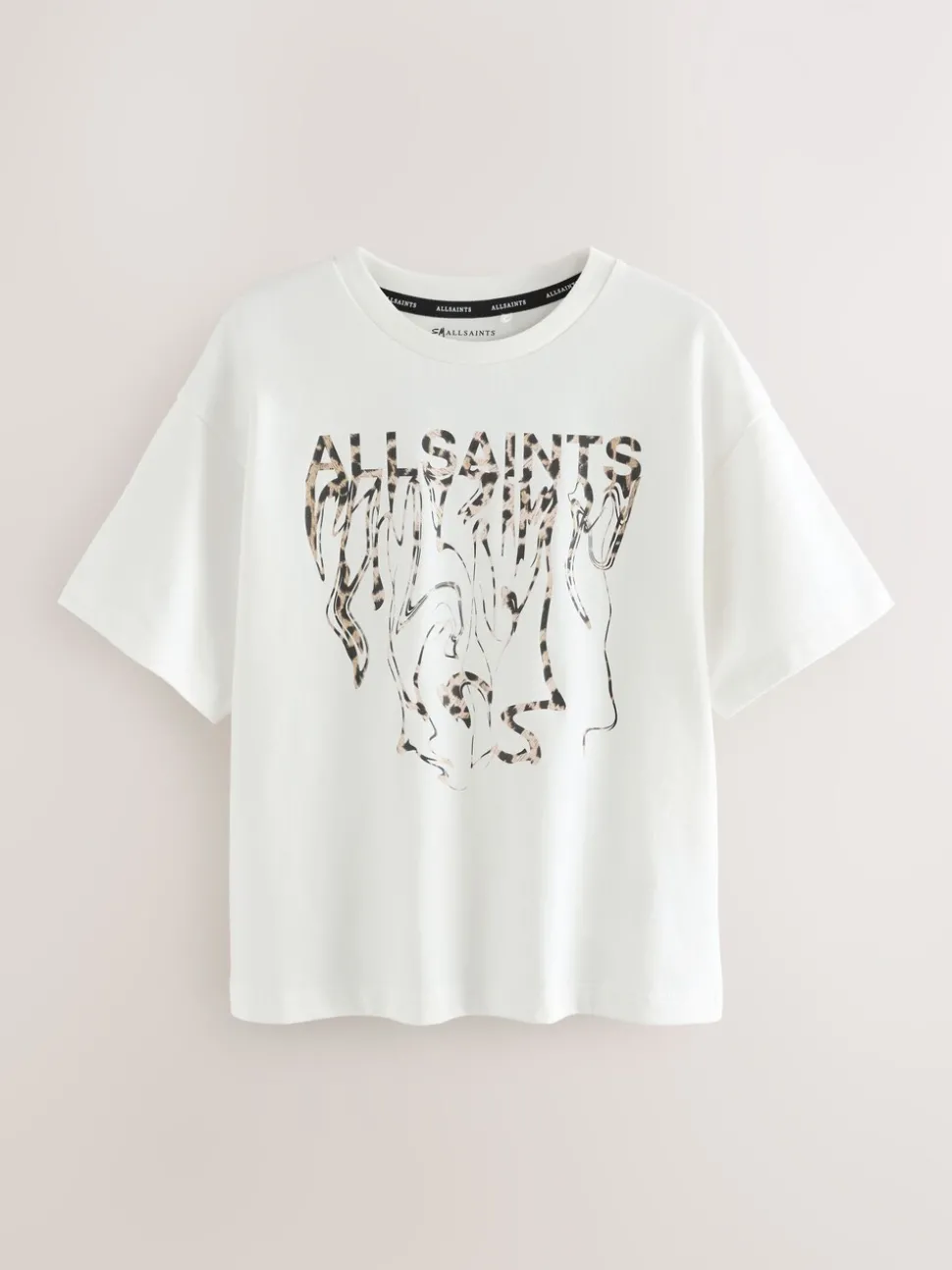 smALLSAINTS Cream Inksaints Oversized Crew T-Shirt