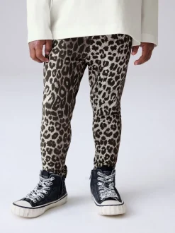 smALLSAINTS Grey Leopard Orlando Long Sleeve T-Shirt and Leggings Younger Girls Set