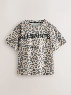 smALLSAINTS Leopard/Black Oversized Girls Logo T-Shirts 3 Pack