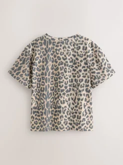 smALLSAINTS Leopard/Black Oversized Girls Logo T-Shirts 3 Pack