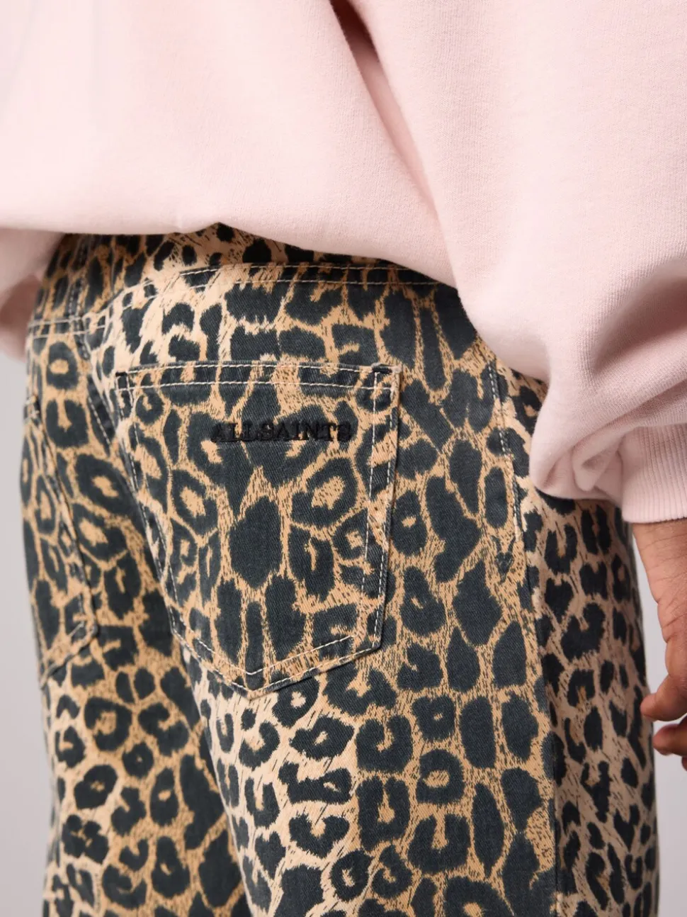 smALLSAINTS Leopard Girls Barrel Leg 100% Cotton Denim Jeans