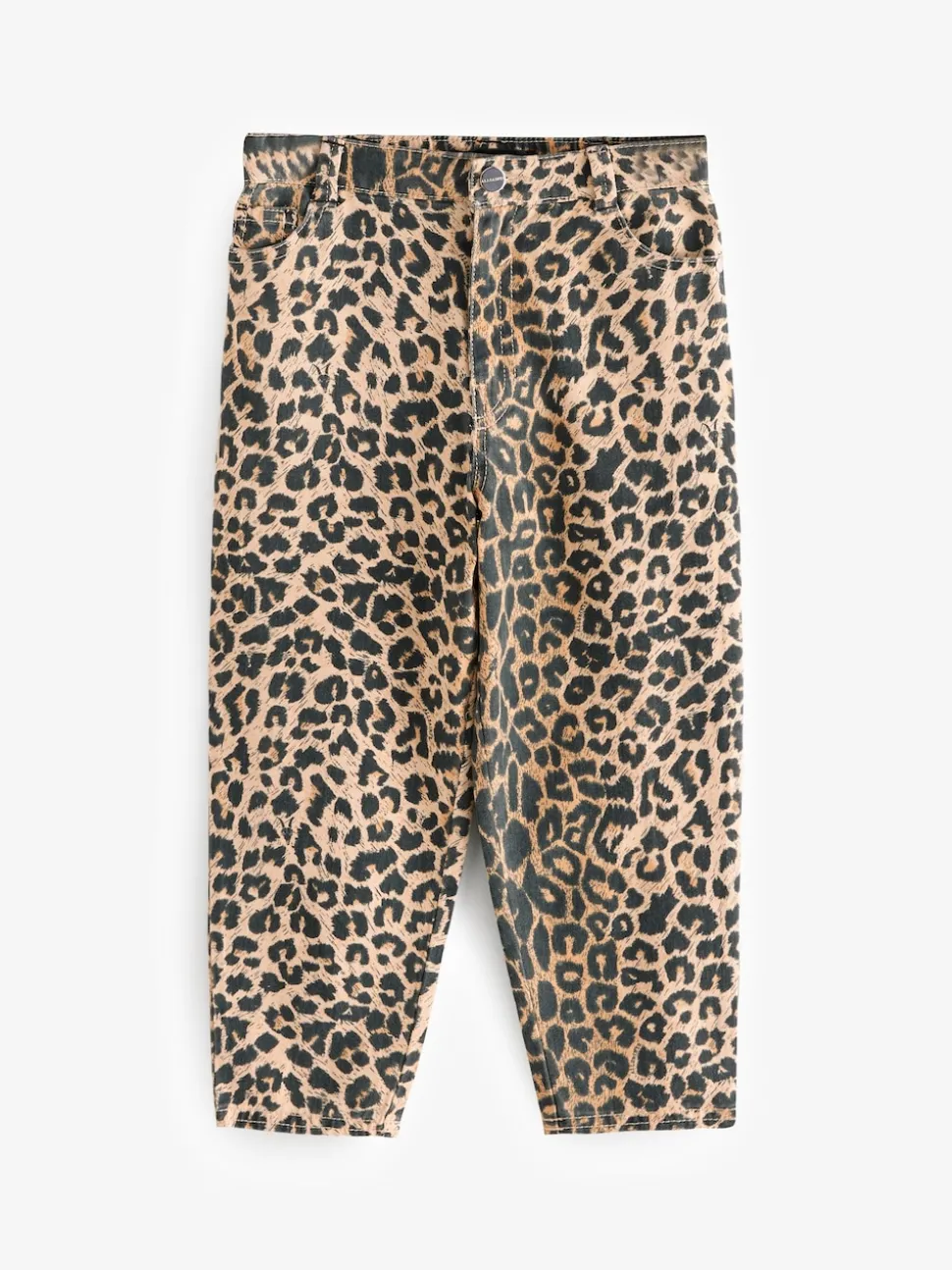 smALLSAINTS Leopard Girls Barrel Leg 100% Cotton Denim Jeans