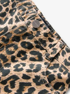 smALLSAINTS Leopard Girls Barrel Leg 100% Cotton Denim Jeans