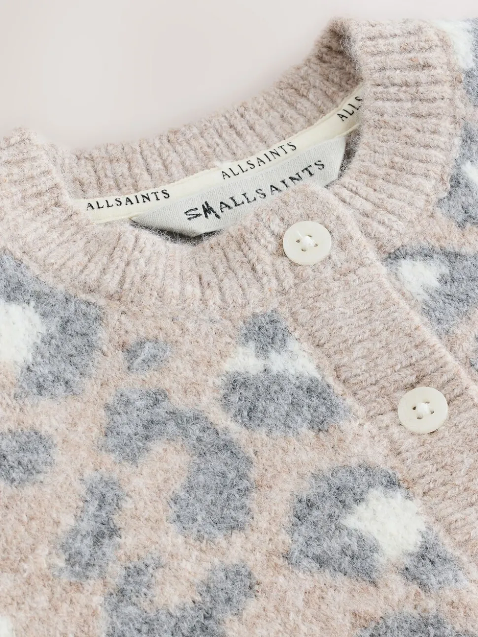 smALLSAINTS Leopard Knitted Top and Joggers Baby Girls Set