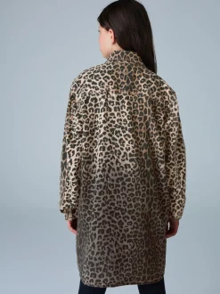 smALLSAINTS Leopard Lily Oversized Shacket