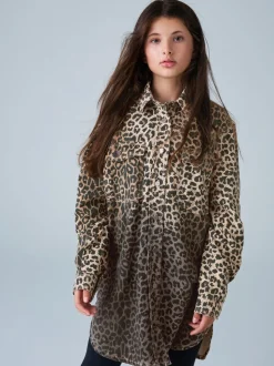 smALLSAINTS Leopard Lily Oversized Shacket
