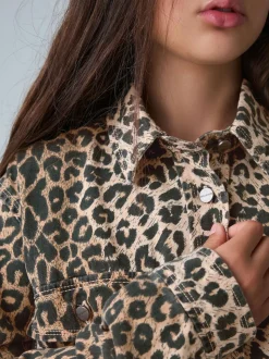 smALLSAINTS Leopard Lily Oversized Shacket