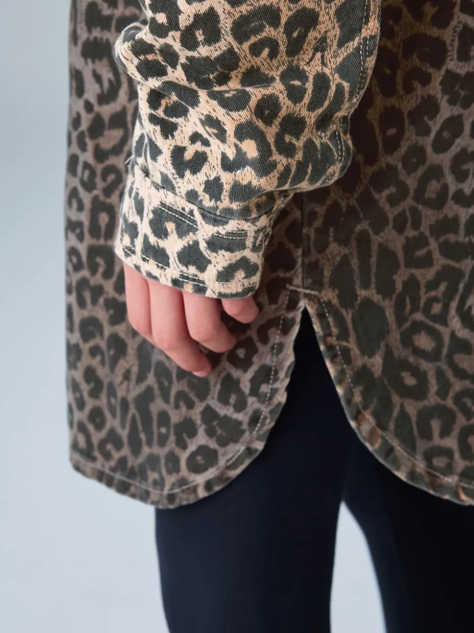 smALLSAINTS Leopard Lily Oversized Shacket