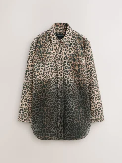 smALLSAINTS Leopard Lily Oversized Shacket