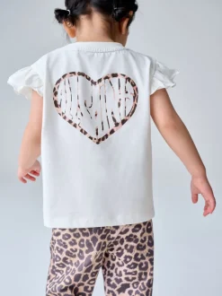 smALLSAINTS Leopard Lover T-Shirt and Wide Leg Leggings Set