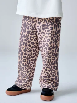 smALLSAINTS Leopard Lover T-Shirt and Wide Leg Leggings Set
