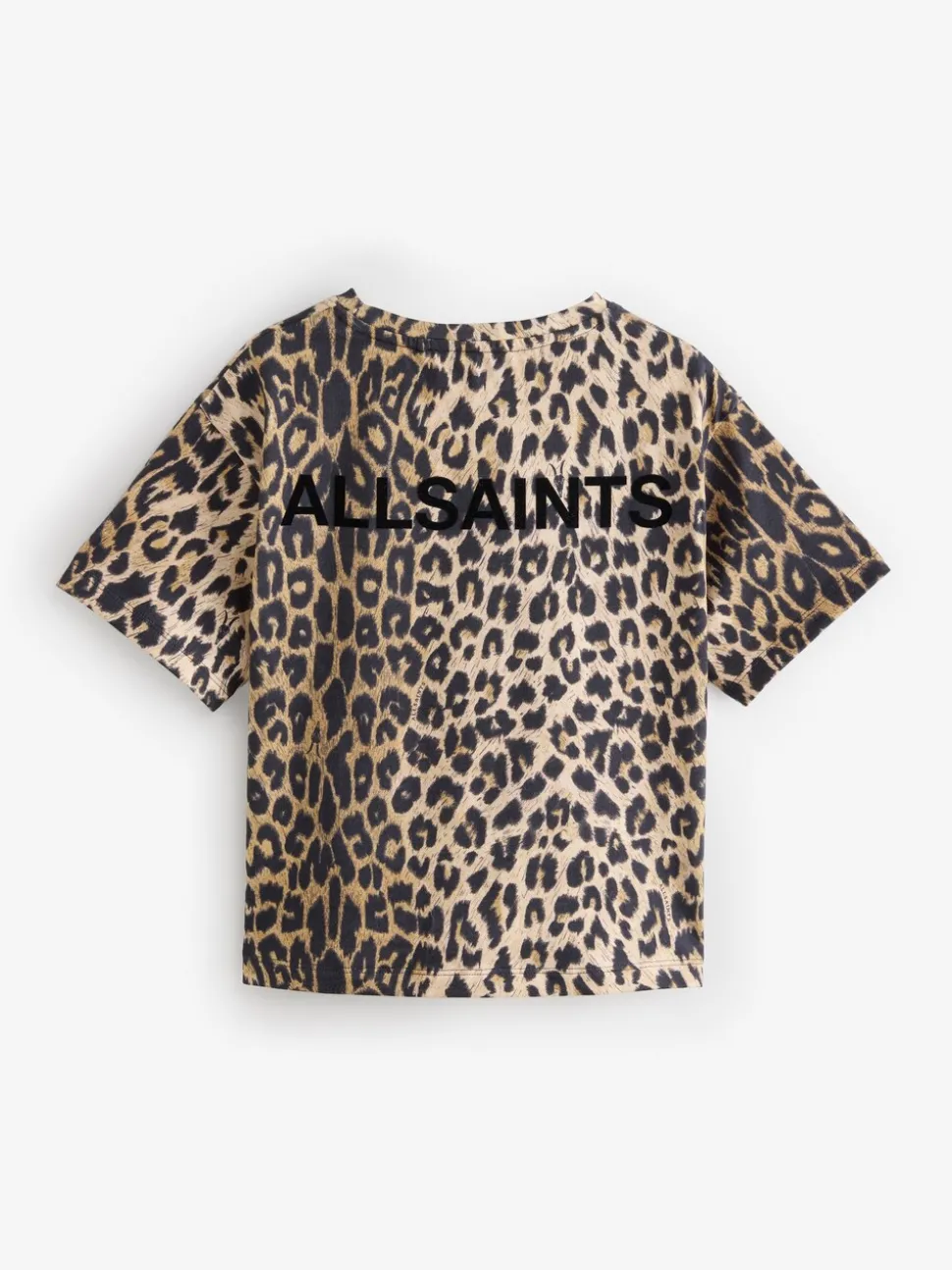 smALLSAINTS Leopard Oversized Girls Crew 100% Cotton T-Shirt