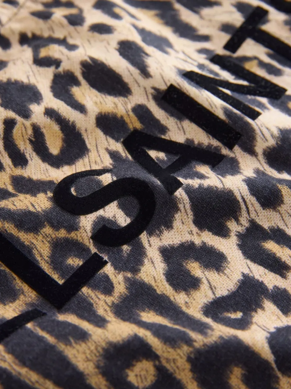 smALLSAINTS Leopard Oversized Girls Crew 100% Cotton T-Shirt