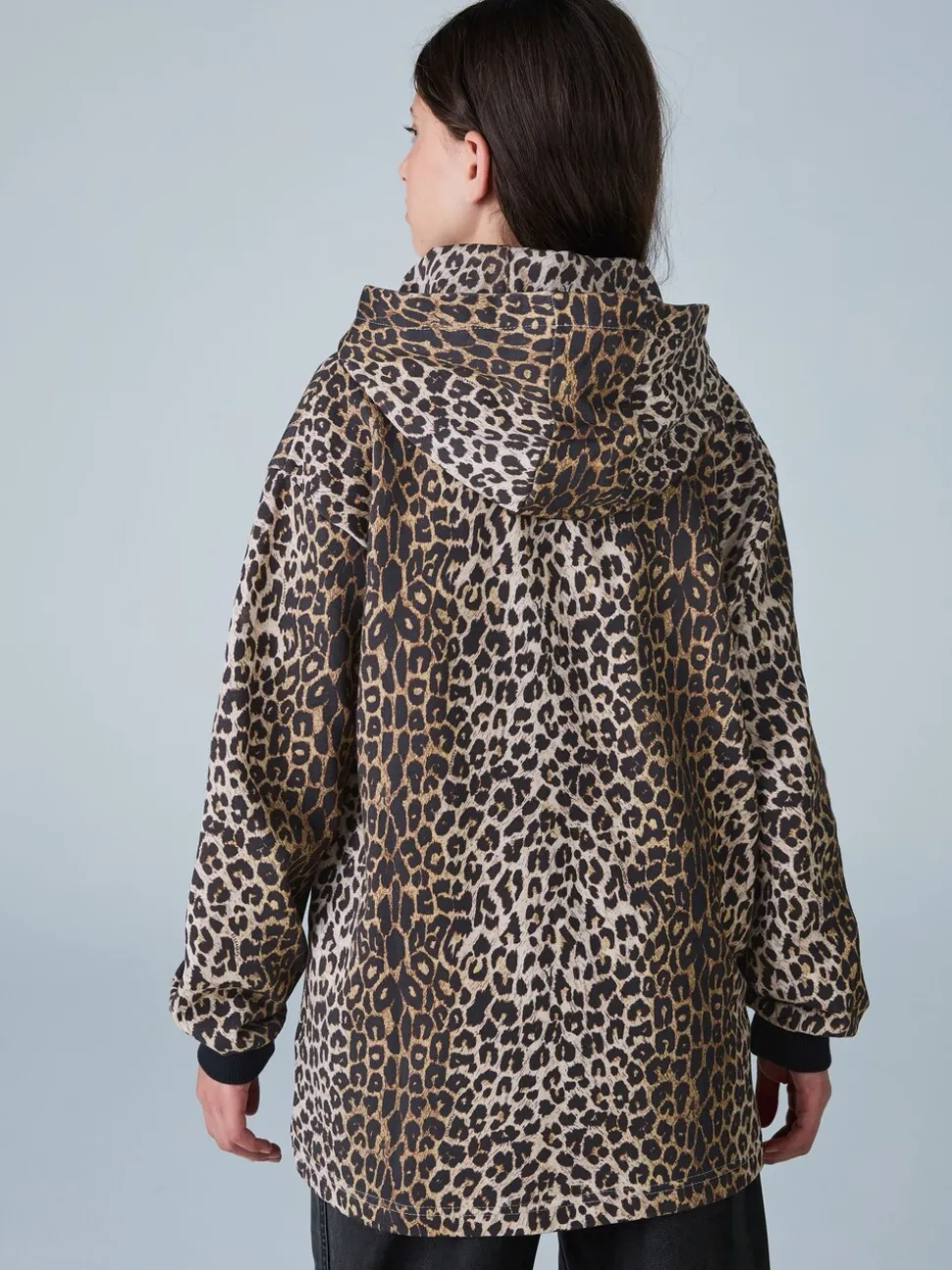 smALLSAINTS Leopard Oversized Pullover Hoodie