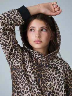 smALLSAINTS Leopard Oversized Pullover Hoodie
