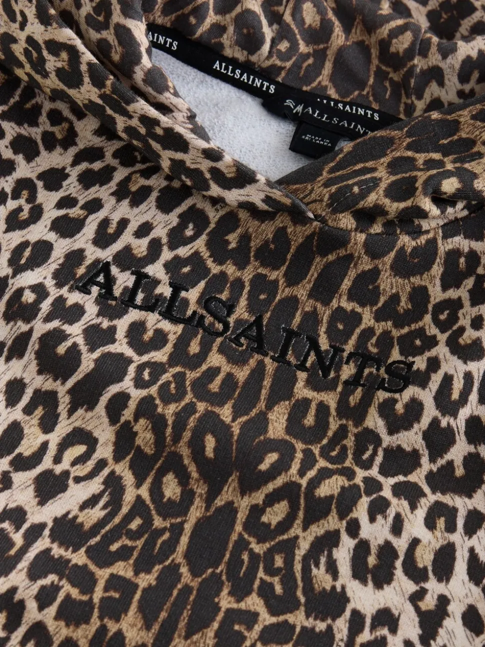 smALLSAINTS Leopard Oversized Pullover Hoodie