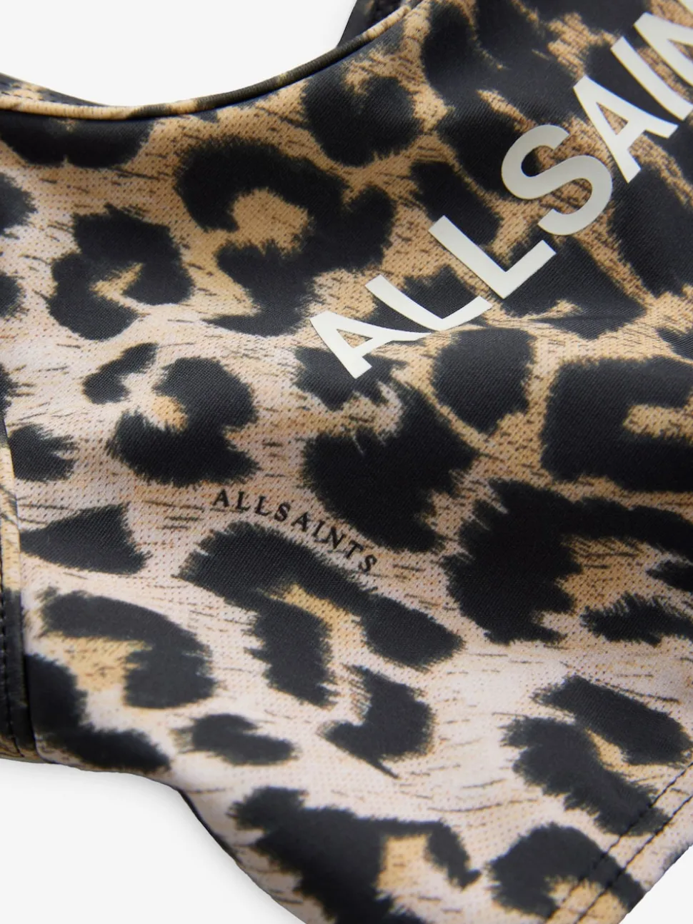 smALLSAINTS Leopard Print Logo Strappy Top Bikini Set