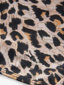 smALLSAINTS Leopard Print Logo Strappy Top Bikini Set