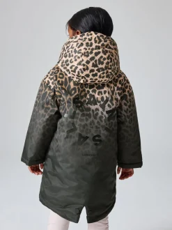 smALLSAINTS Leopard Print Younger Girls Coat
