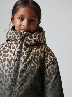 smALLSAINTS Leopard Print Younger Girls Coat