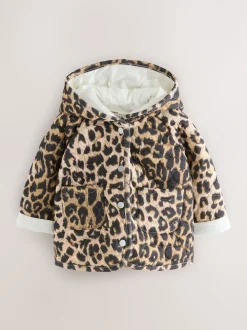 smALLSAINTS Leopard Quilted Baby Girls Jacket