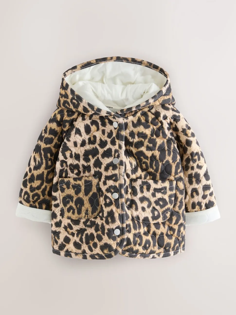 smALLSAINTS Leopard Quilted Baby Girls Jacket