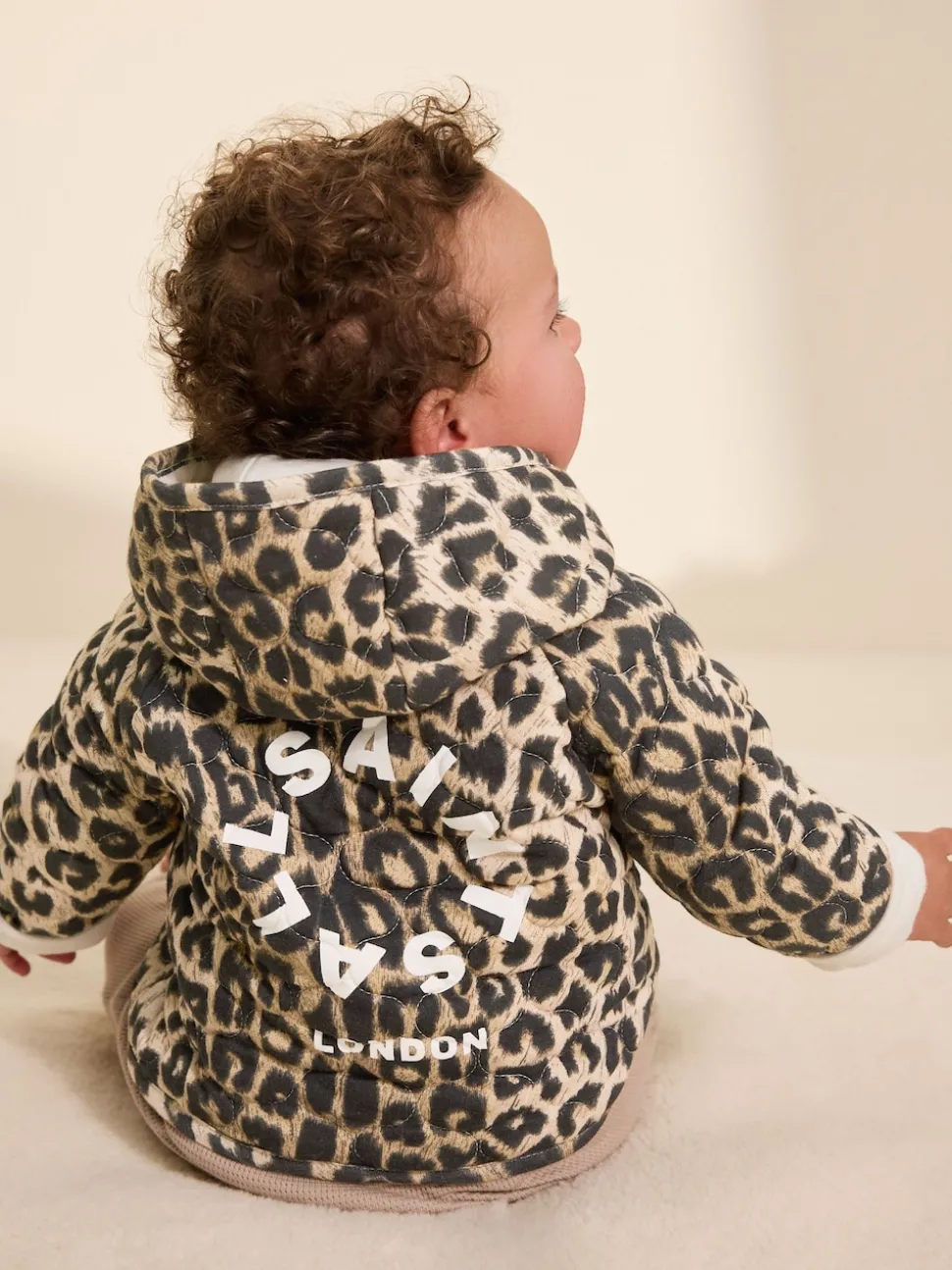 smALLSAINTS Leopard Quilted Baby Girls Jacket