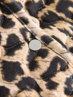 smALLSAINTS Leopard Quilted Baby Girls Jacket