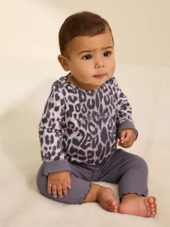 smALLSAINTS Leopard Ribbed Bodysuit and Legging Baby Girls Set