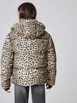 smALLSAINTS Leopard Underground Padded Coat