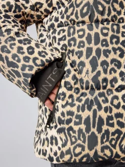 smALLSAINTS Leopard Underground Padded Coat
