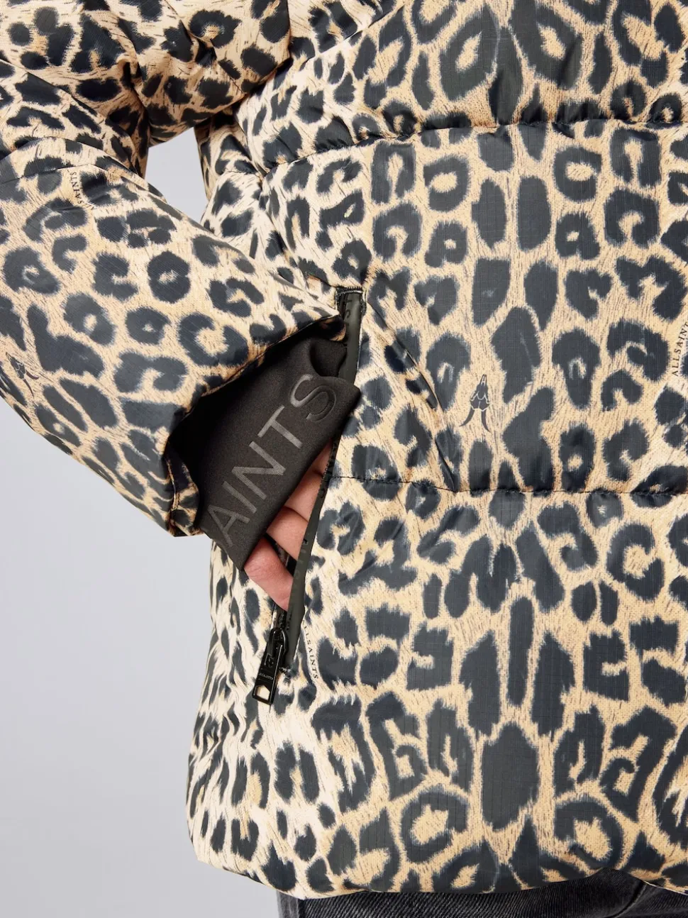 smALLSAINTS Leopard Underground Padded Coat