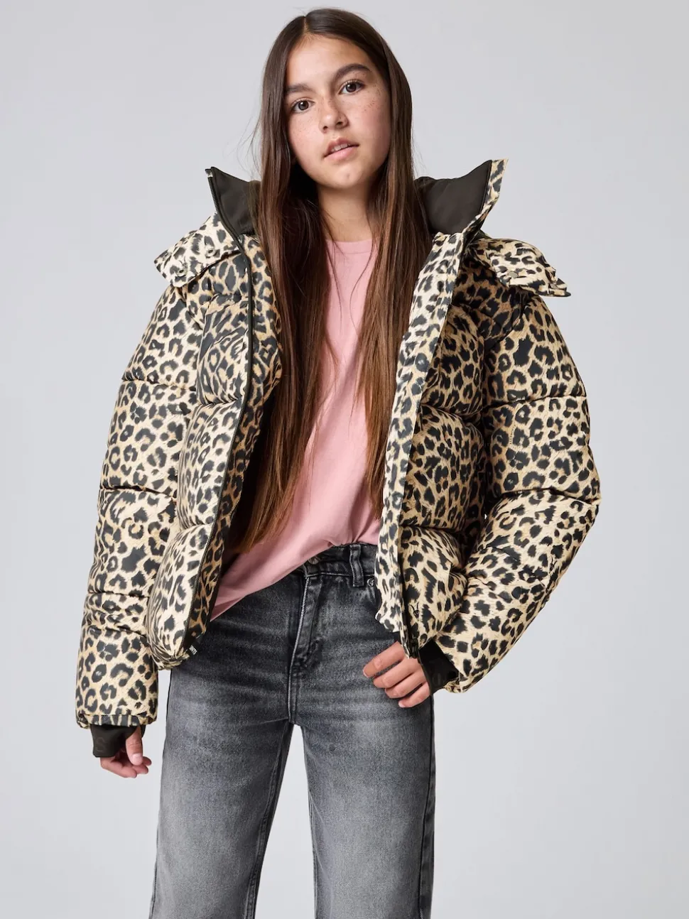 smALLSAINTS Leopard Underground Padded Coat