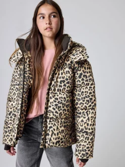 smALLSAINTS Leopard Underground Padded Coat