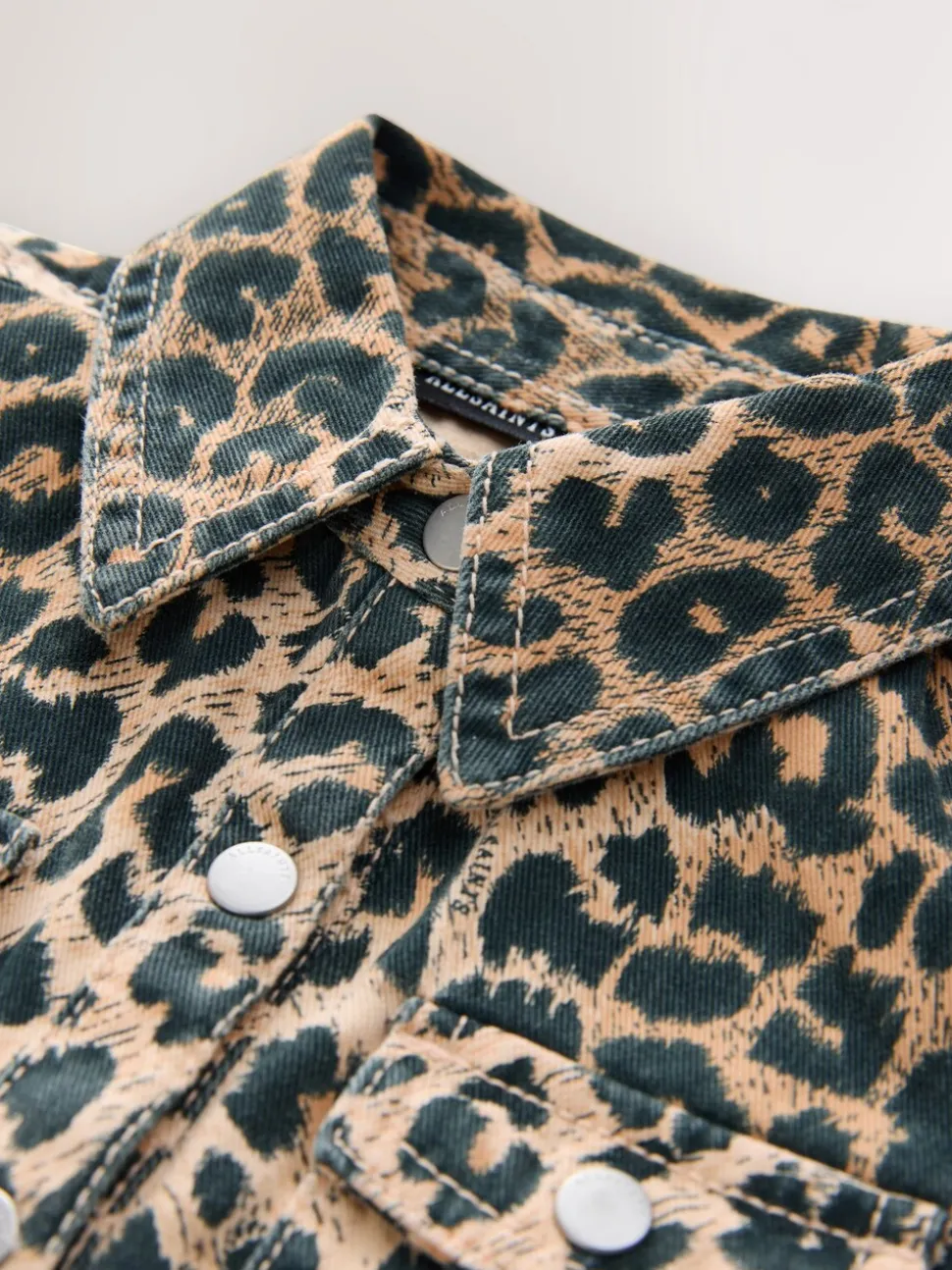 smALLSAINTS Leopard Younger Jackie Puff Sleeved Denim Dress