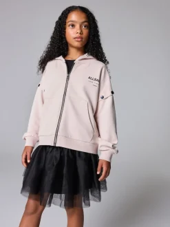 smALLSAINTS Light Pink Amphia Underground Zip Hoodie