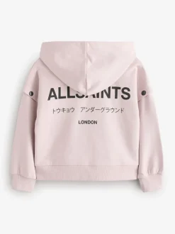 smALLSAINTS Light Pink Amphia Underground Zip Hoodie