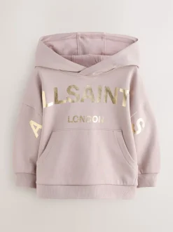 smALLSAINTS Light Pink Biggy Oversized Younger Girls Pullover Hoodie