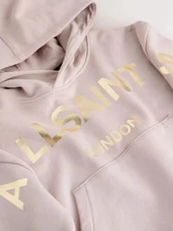 smALLSAINTS Light Pink Biggy Oversized Younger Girls Pullover Hoodie
