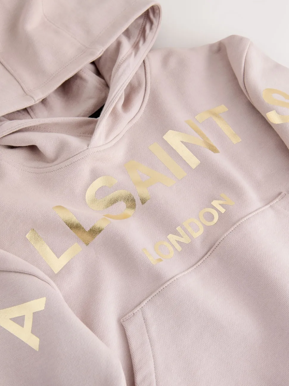 smALLSAINTS Light Pink Biggy Oversized Younger Girls Pullover Hoodie