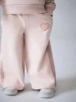 smALLSAINTS Light Pink Lover Sweatshirt and Wide Leg Joggers Younger Set