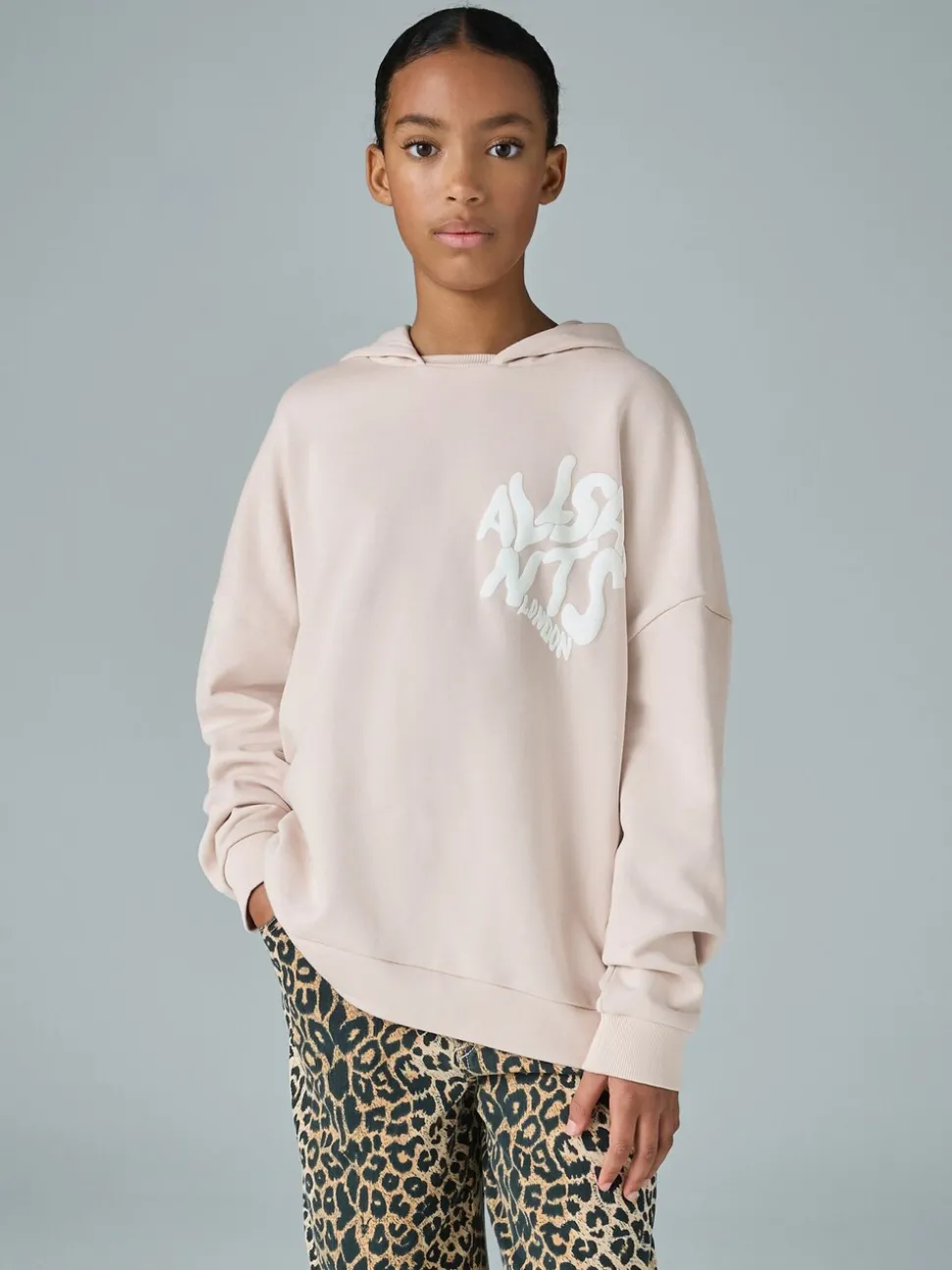 smALLSAINTS Light Pink Orlando Oversized Pullover Hoodie