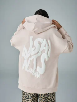smALLSAINTS Light Pink Orlando Oversized Pullover Hoodie